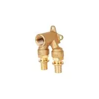 STOUT SFA-0039-001612 Проточный настенный угольник для труб из сшитого полиэтилена