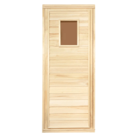 Дверь для бани деревянная со стеклом 1700х700 мм