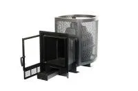 Печь банная чугунная "СИБИРЬ-24" PRO. Панорамное стекло (Сетка)