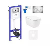 Комплект инсталляции и унитаза 7 в 1 Lavinia Boho Relfix Smart V-Clean 87561122  