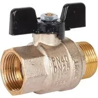 STOUT Кран SVB-0004-000025 шаровой полнопроходной, ВР/НР, ручка бабочка 1