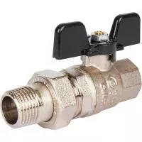 STOUT Кран SVB-0007-000015 шаровой полнопроходной, ВР/НР, ручка бабочка 1/2, американка