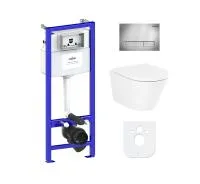 Комплект инсталляции и унитаза 6 в 1 Lavinia Boho Relfix Biore Rimless 77040098
