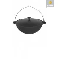 Казан Везувий чугунный с ручкой 12л (без крышки)